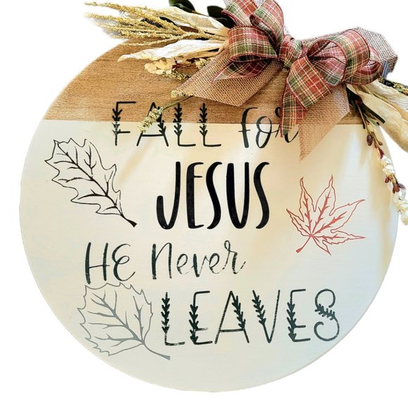 Fall Door Sign, 18", Wood Door Hanger - Picture 1 of 1